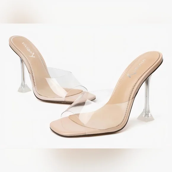 vivianly Womens Clear Heels Sandals #877 - Picture 14 of 14